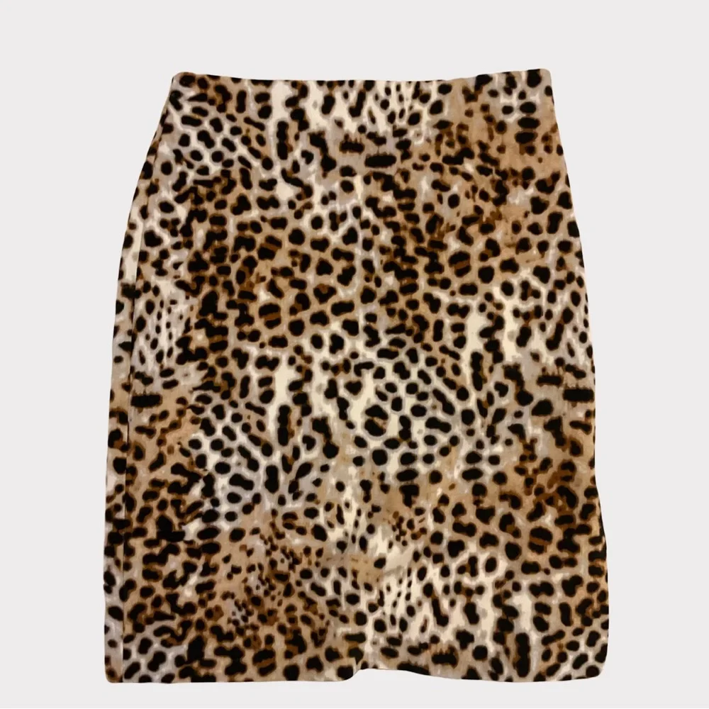 Worthington Pencil Midi Skirt Cheetah Print Brown 2P - Picture 1 of 4